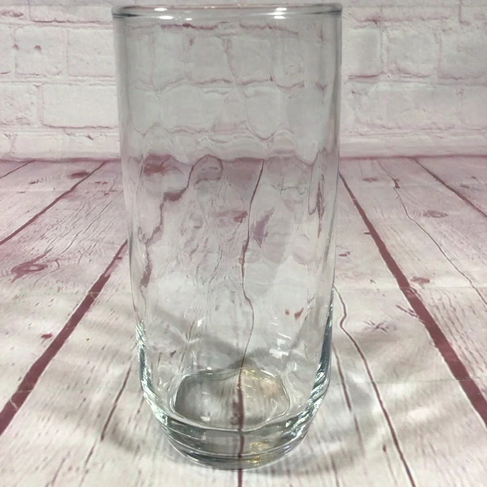 Elegant Clear Swirl Glass Tumblers - Set of 2